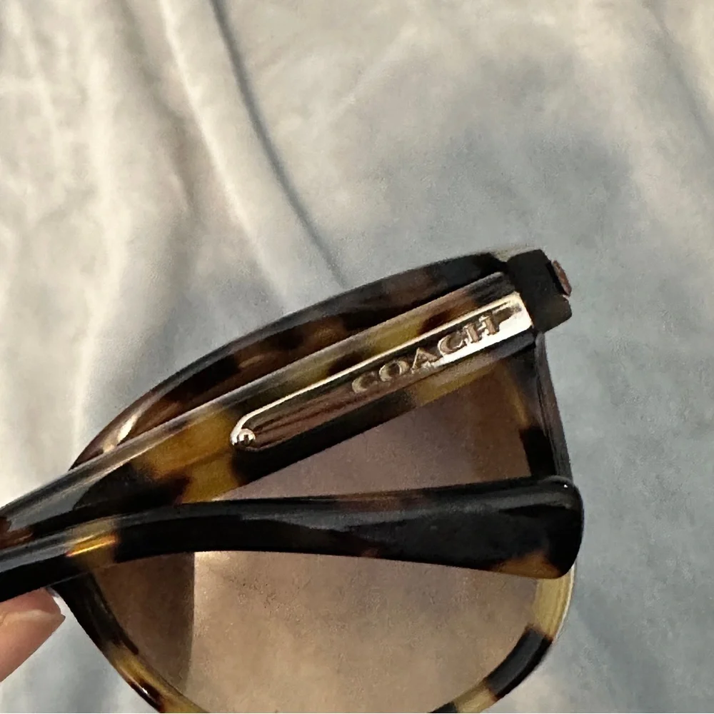 Coach Maroon Tortoise Sunglasses - Picture 5 of 12